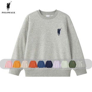 套头上衣 保罗儿童运动休闲长袖 POLOWALK童装 儿童卫衣男童春秋新款