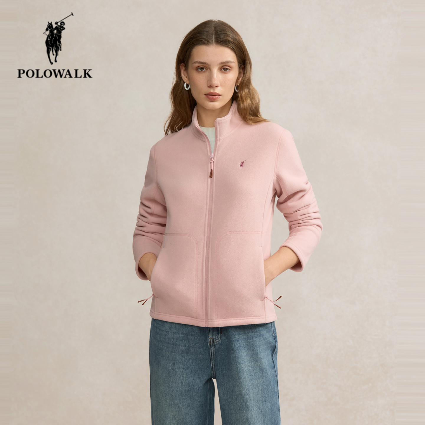 POLOWALK秋季新品立领加绒外套女