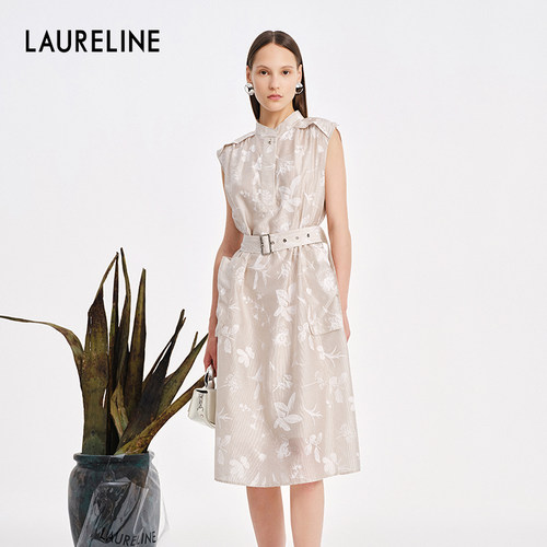 LAURELINE/洛瑞琳清凉气质连衣裙年夏季新款度假风收腰裙子女