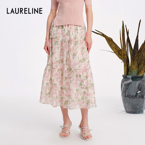 LAURELINE/洛瑞琳文艺半身裙年夏季新款气质女神范通勤裙子女