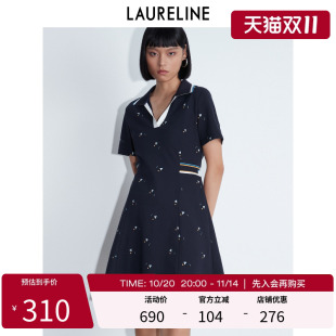 领气质法式 新款 中长裙 洛瑞琳高级感polo休闲连衣裙夏季 LAURELINE