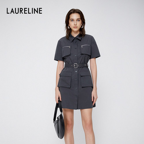 LAURELINE/洛瑞琳连衣裙2025年夏季新款时髦洋气工装风宽松裙子女