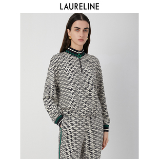 时尚 LAURELINE 洛瑞琳小众设计感上衣2023年秋季 新款 女 印花长袖