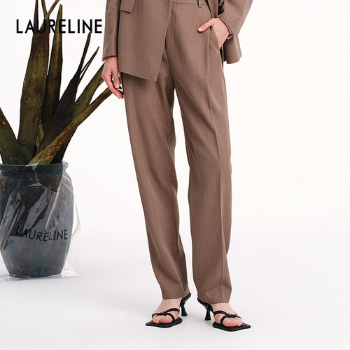 LAURELINE/洛瑞琳裤子春季新款显腿长遮肉气质职场穿搭长裤女