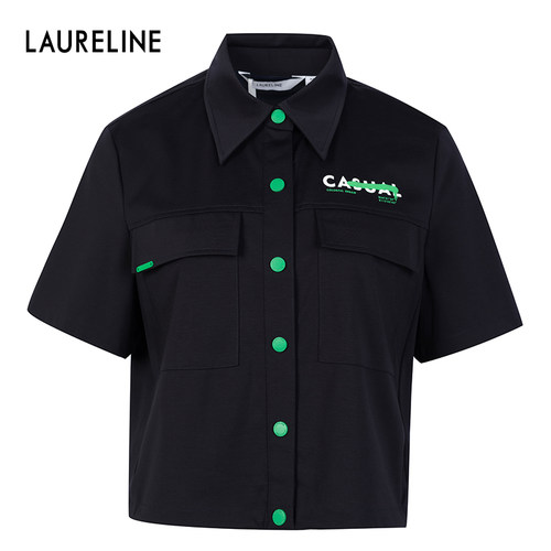 LAURELINE/洛瑞琳年夏季新款百搭设计感衬衫男日常酷帅上衣