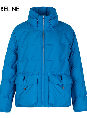 LAURELINE/洛瑞琳年冬季新款蓝色羽绒服女百搭简约保暖防风
