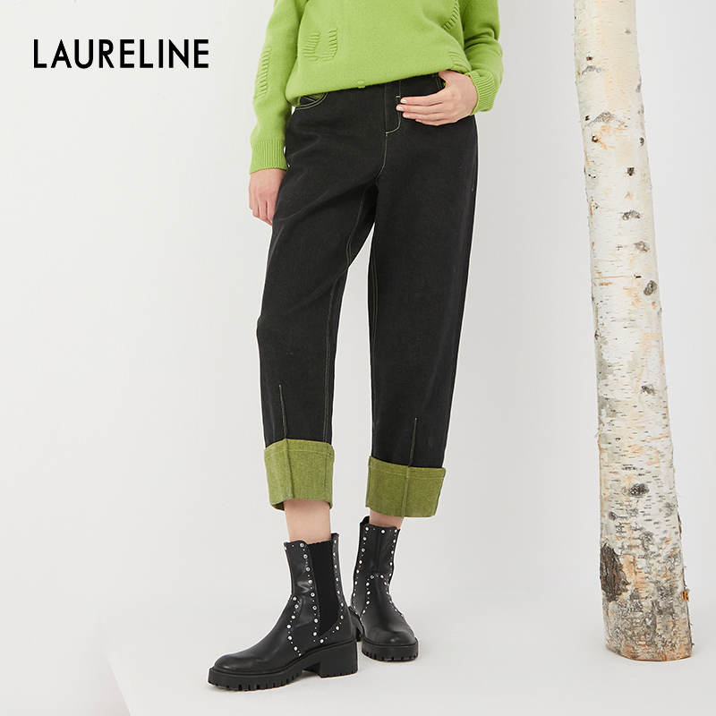 自然腰通勤简约锥形长裤