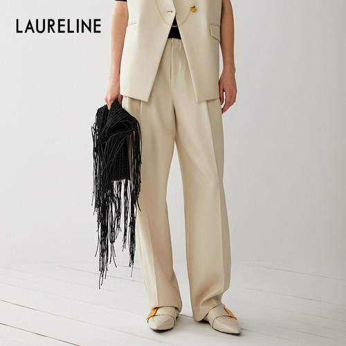 LAURELINE/洛瑞琳年秋季新款百搭简约休闲裤女日常西装裤