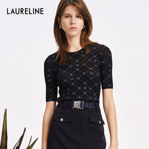 LAURELINE/洛瑞琳时髦针织衫夏季新款气质女神范超好看上衣