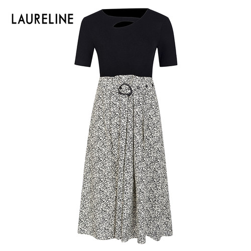 LAURELINE/洛瑞琳春夏新款时尚休闲优雅气质潮流百搭连衣裙女