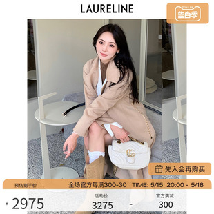 外套冬季 新款 洛瑞琳简约修身 LAURELINE 过膝羊毛绒大衣女