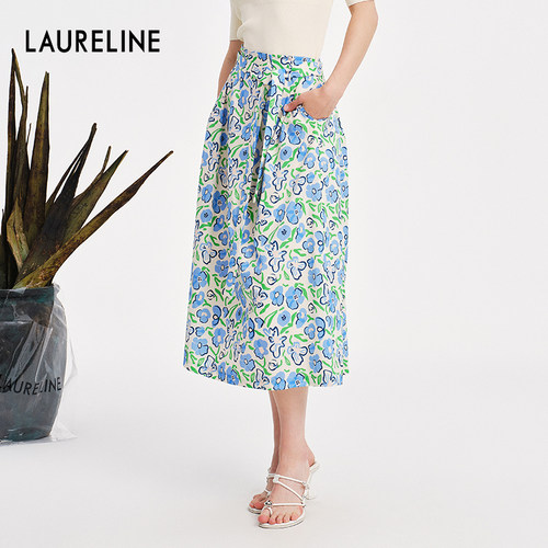 LAURELINE/洛瑞琳夏季新款时尚休闲个性百搭潮流穿搭半身裙女