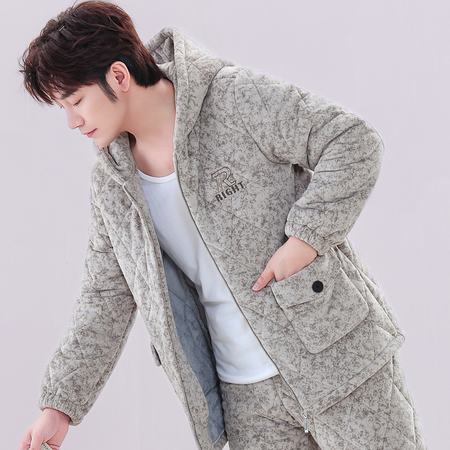 睡衣男士秋冬季三层加厚加绒珊瑚绒夹棉中老年可外穿套装家居服冬,女士内衣/男士内衣/家居服,睡衣/家居服套装,淘宝优惠券,粉丝福利购,淘宝优惠卷