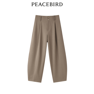【商场同款】太平鸟女装2024年春季新款香蕉型连腰裤A1GBE1211