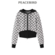 太平鸟女装 女A1EDE1425 针织衫 春季 主题纹样连帽开衫