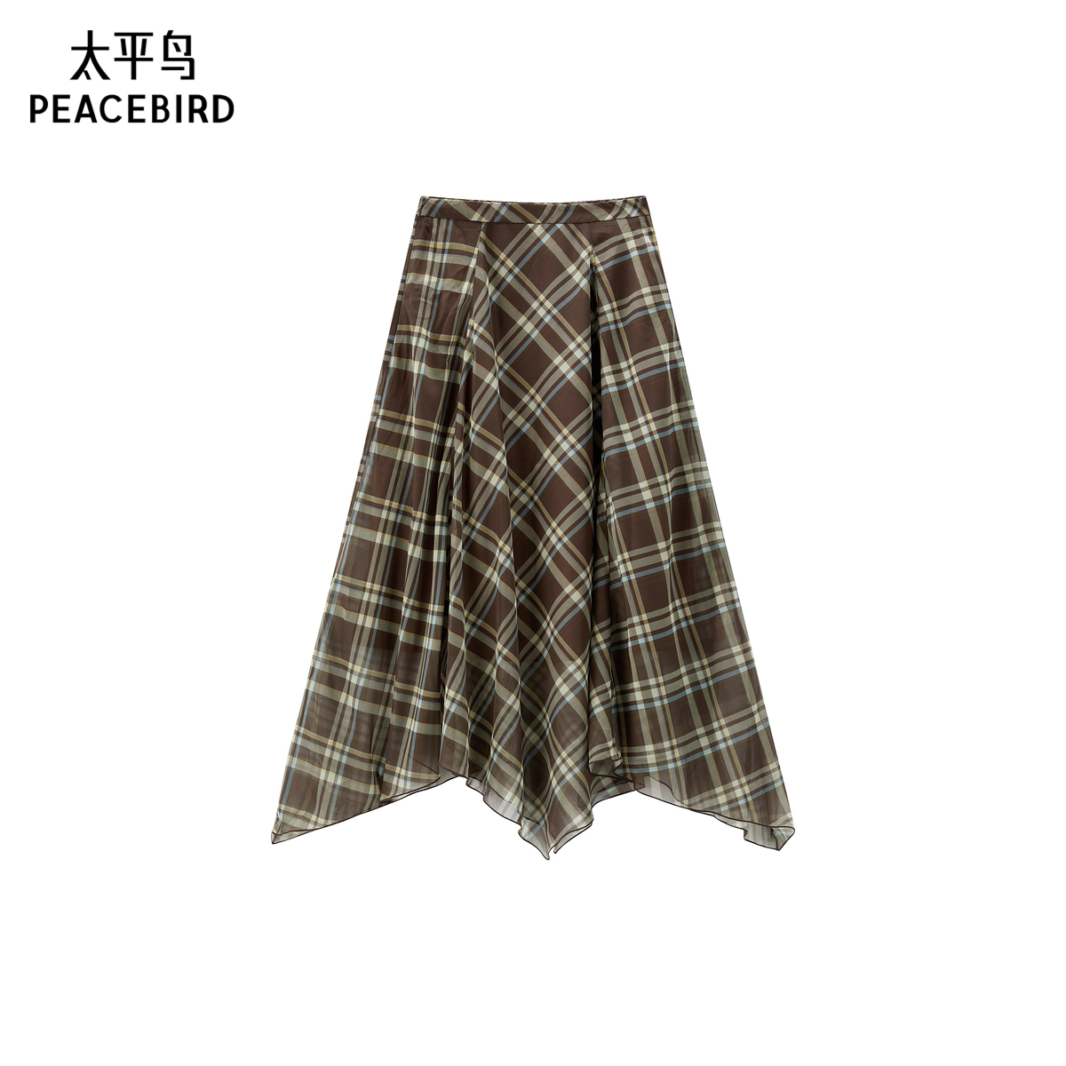 【商场同款】太平鸟垂坠感不规则下摆长裙半身裙25新款A3GFF3265