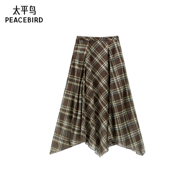 【商场同款】太平鸟垂坠感不规则下摆长裙半身裙25新款A3GFF3265