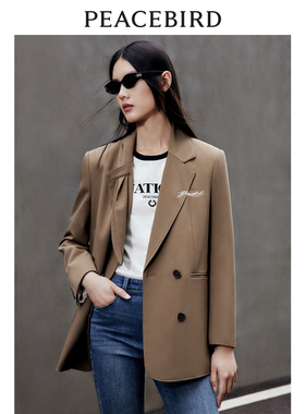 太平鸟学院风西装外套女秋新款美拉德A1BAD3305