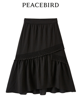 太平鸟女装年秋季抽皱长裙A1GFD2C01