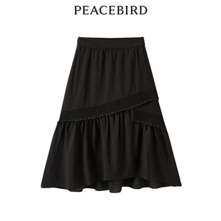 太平鸟女装 抽皱长裙A1GFD2C01 年秋季