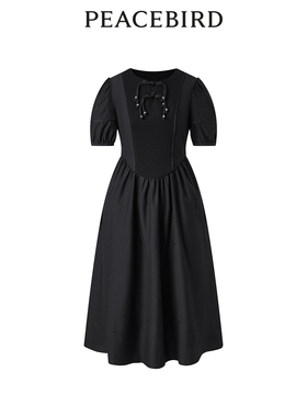 太平鸟女装夏季新中式中国风连衣裙中长款A1FAD3310