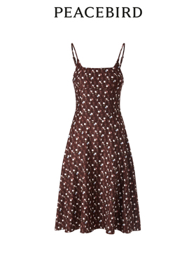 【商场同款】太平鸟女装2024春季新款纹样吊带连衣裙A1FAD4352