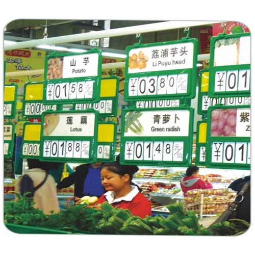 超市 POP吊杆广告滑轨杆子配件铝合金导轨悬挂系统果蔬菜牌吊轨道