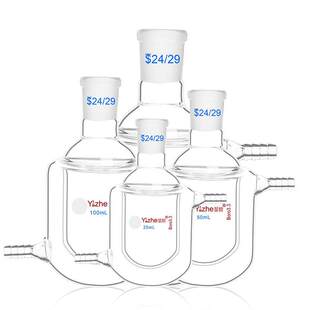 翌哲夹套开口反应器3000/5000/10000/20000ml斜三口四口24*4双i.