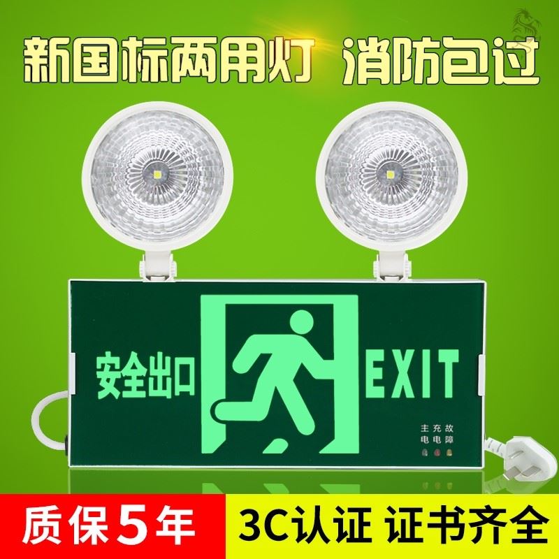 消防应急灯应急照明灯指示牌壁灯集中充电灯户外事故过道天花灯灯