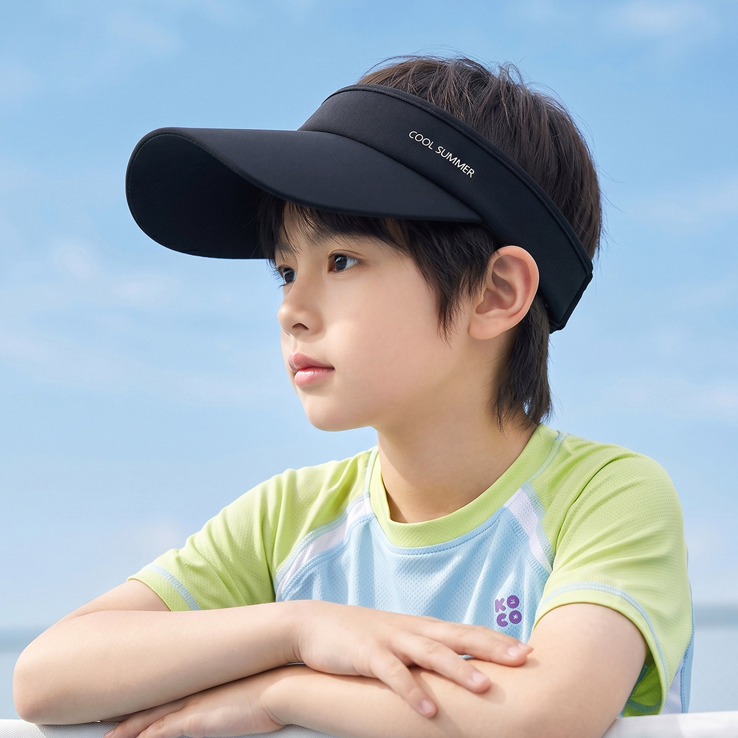 青少年帽子中大童防晒帽夏季男童遮阳帽儿童空顶帽女童鸭舌帽学生