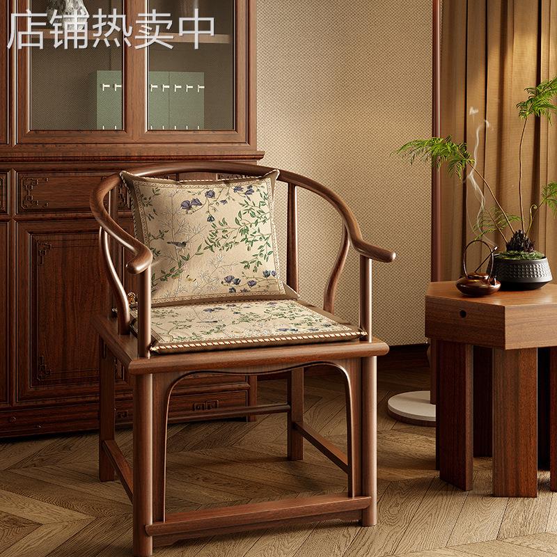 新品沙发坐垫实木家具中式太师圈椅中式椅子木椅茶桌椅垫坐垫