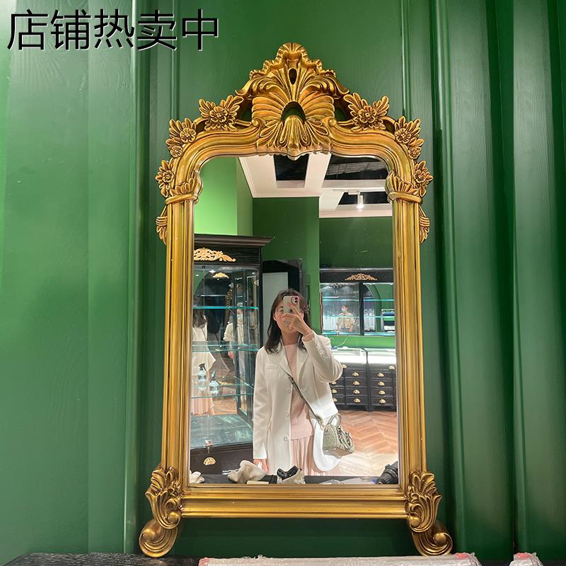 欧式美式浴室镜卫浴镜娱乐场所装饰镜理发店镜时尚壁炉梳妆大镜子