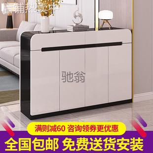 lw0简约现代烤漆鞋柜双面门口客厅门厅柜多功能玄关组装隔断柜双