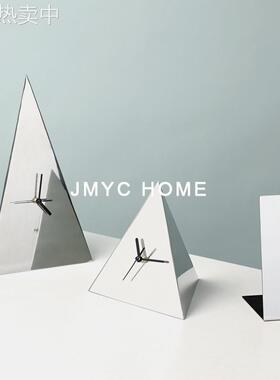 不锈钢欧式个性时钟台钟摆件儿童房客厅书房家居创意桌面钟表座钟