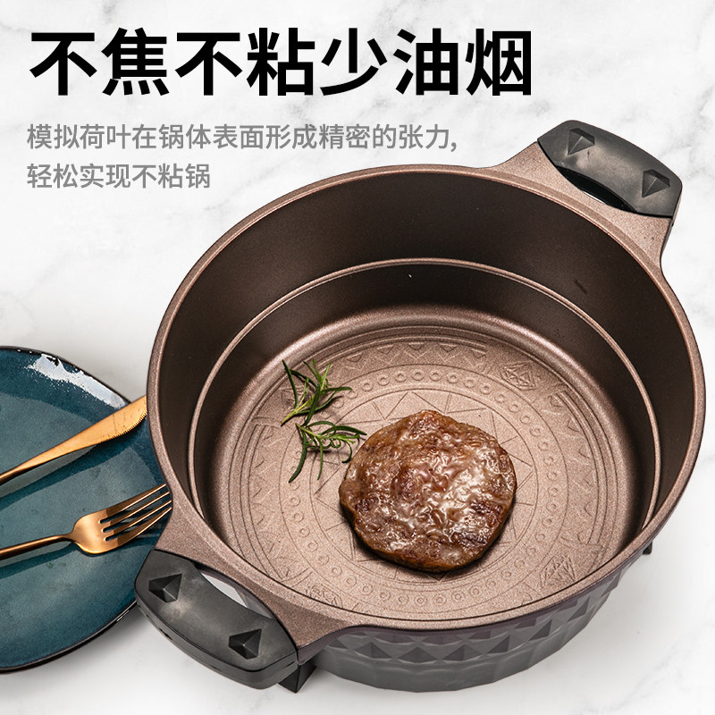 傻厨 多功f能电火锅锅巴锅锅巴粥韩式电热锅电炒锅电锅电煮锅