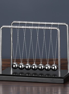 牛顿摆球7球办公室客厅书房摆件物理金属非永P动仪创意家居装饰品