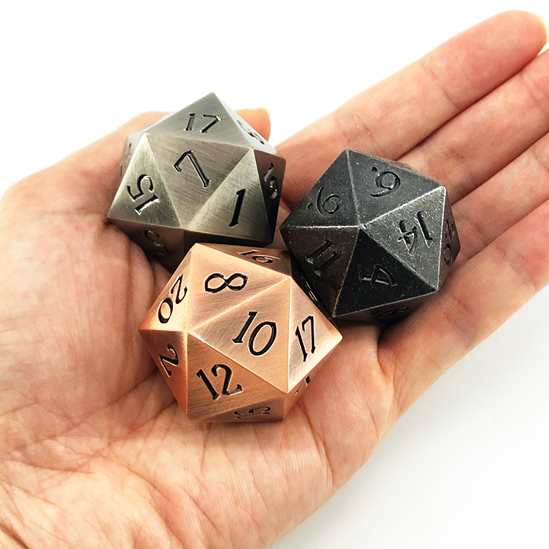多款大号小号D20二十面金属y骰子色子健身球龙与地下城跑团桌游
