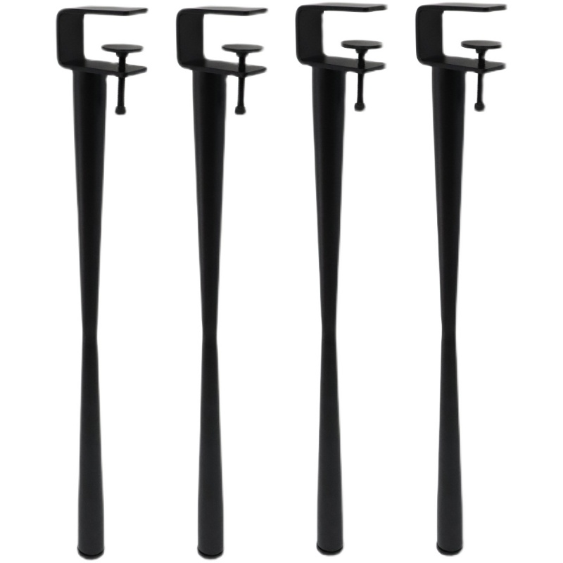 书桌铁艺免打孔小蛮腰桌腿支架书桌脚架支撑N架金属茶几腿高脚F夹