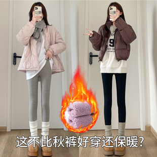女云感朵绒护腰保暖裤 内外穿加厚秋裤 2025新款 冬季 特厚棉裤 打底裤