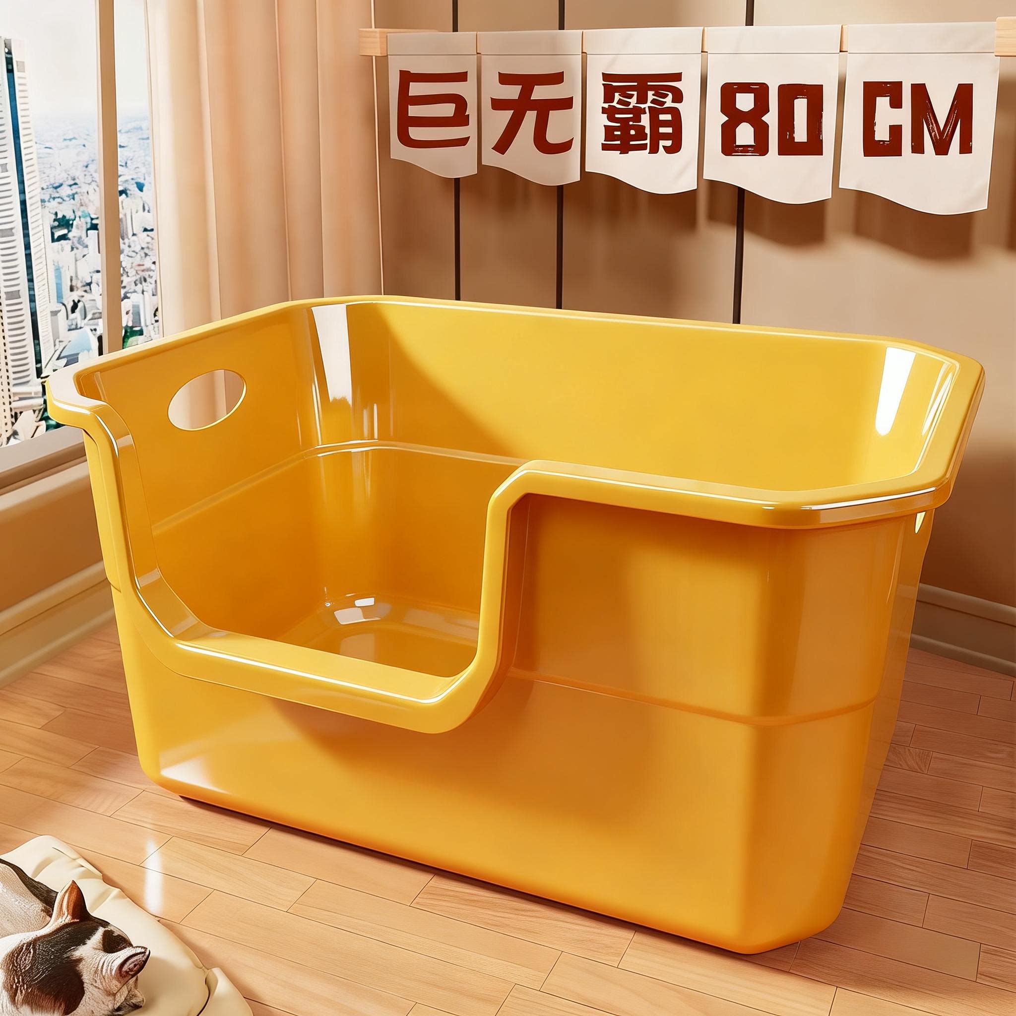 猫砂盆超大号防外溅猫厕所除臭巨型开放式猫砂盆子特大号宠物用品