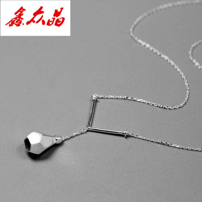 新款项链女韩版 简约个性时尚 925银灯泡吊坠十字链在类目 饰品/流行首饰/时尚饰品新, 项链中 - 来自Buy2taobao.com提供专业的淘宝代购服务