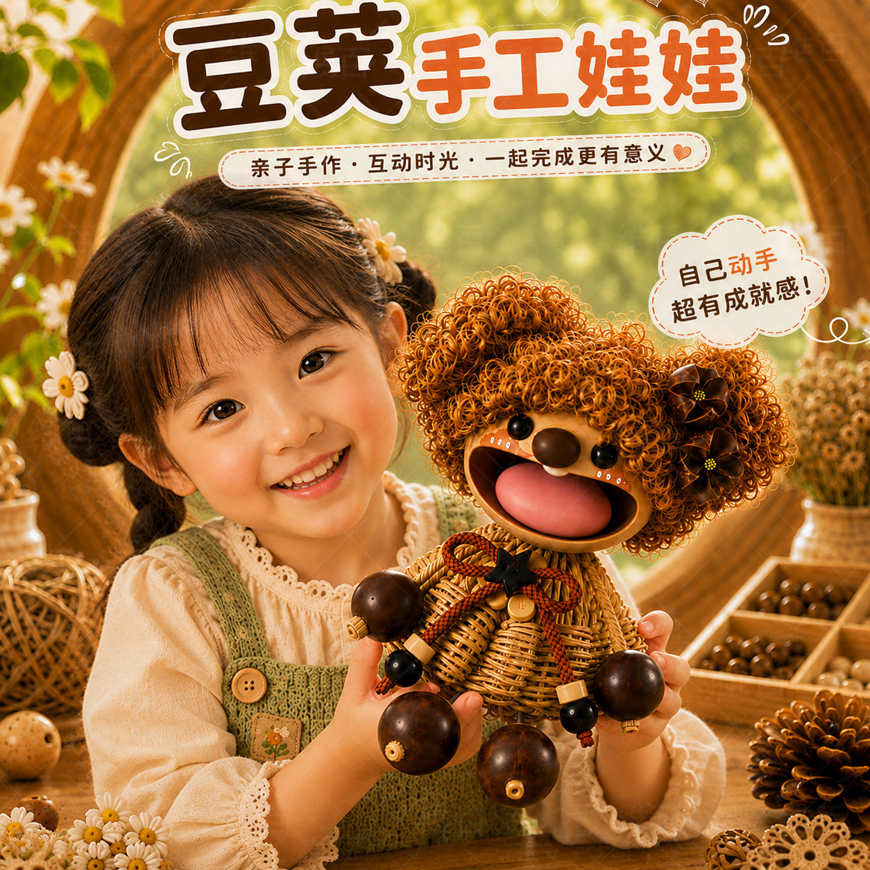 豆荚娃娃DIY材料包手工礼物图片