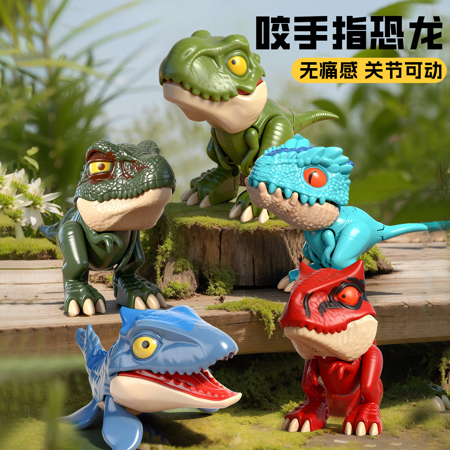 咬手指恐龙仿真动物模型霸王龙