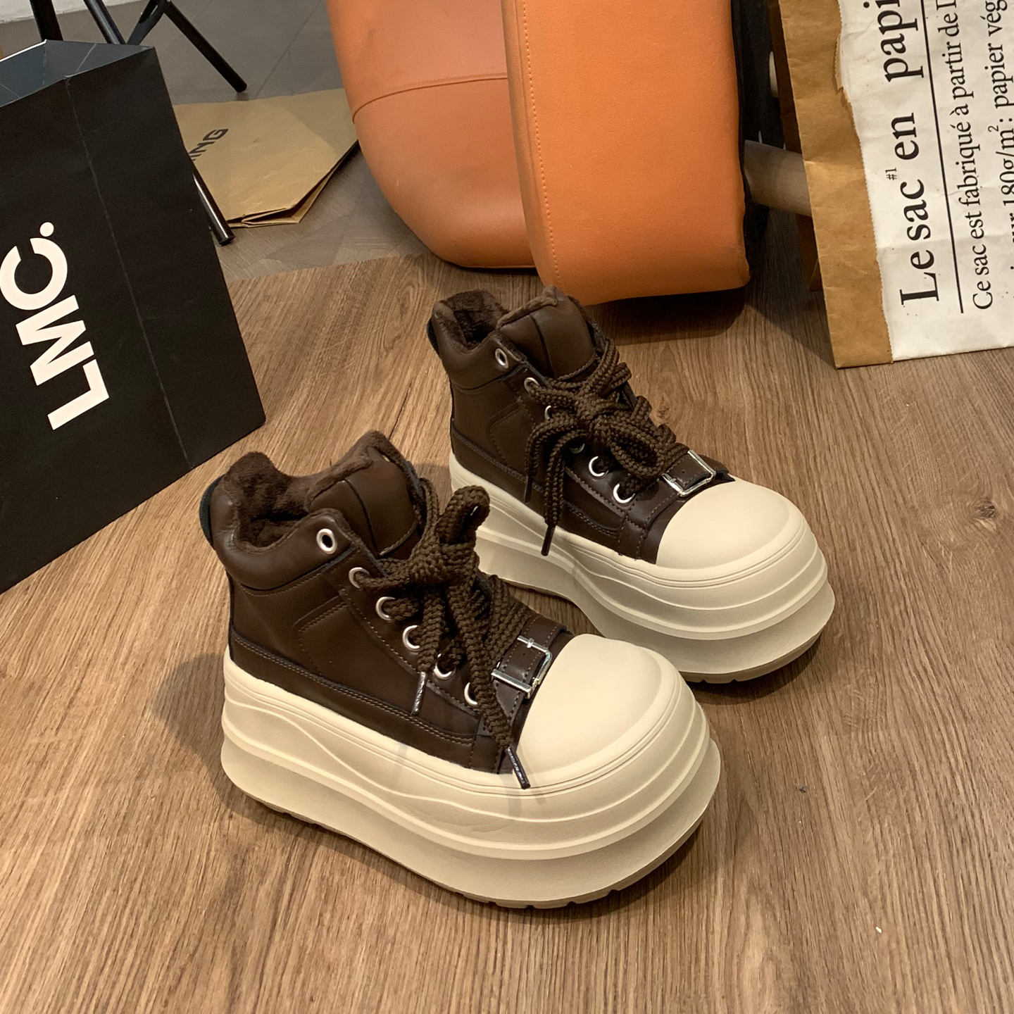 小个子增高雪地靴女加绒高帮棉鞋