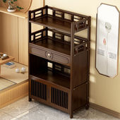 茶叶架茶室茶水柜客厅茶叶茶具置物架 小博古架新中式 店铺热销