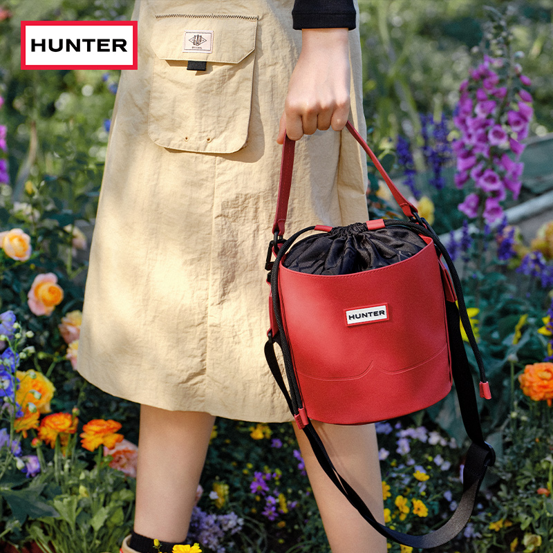 Hunter女包2024春夏新品橡胶水桶包单肩斜挎包手拎包日常通勤包