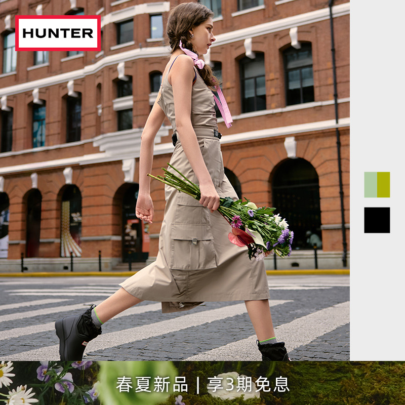 HUNTER2025年新品酷玩雨靴短靴情侣款户外防水防滑旅途款雨靴