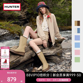 HUNTER酷玩女靴防水防滑中筒靴户外露营溯溪雨鞋 哑光厚底增高女鞋