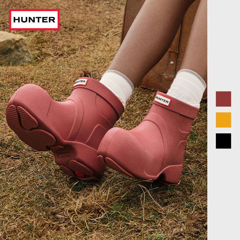 HUNTER2026春夏新款女鞋泡泡鞋雨靴户外露营时尚潮流休闲短靴