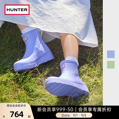 雨靴酷玩hunter涉水鞋矮筒短靴